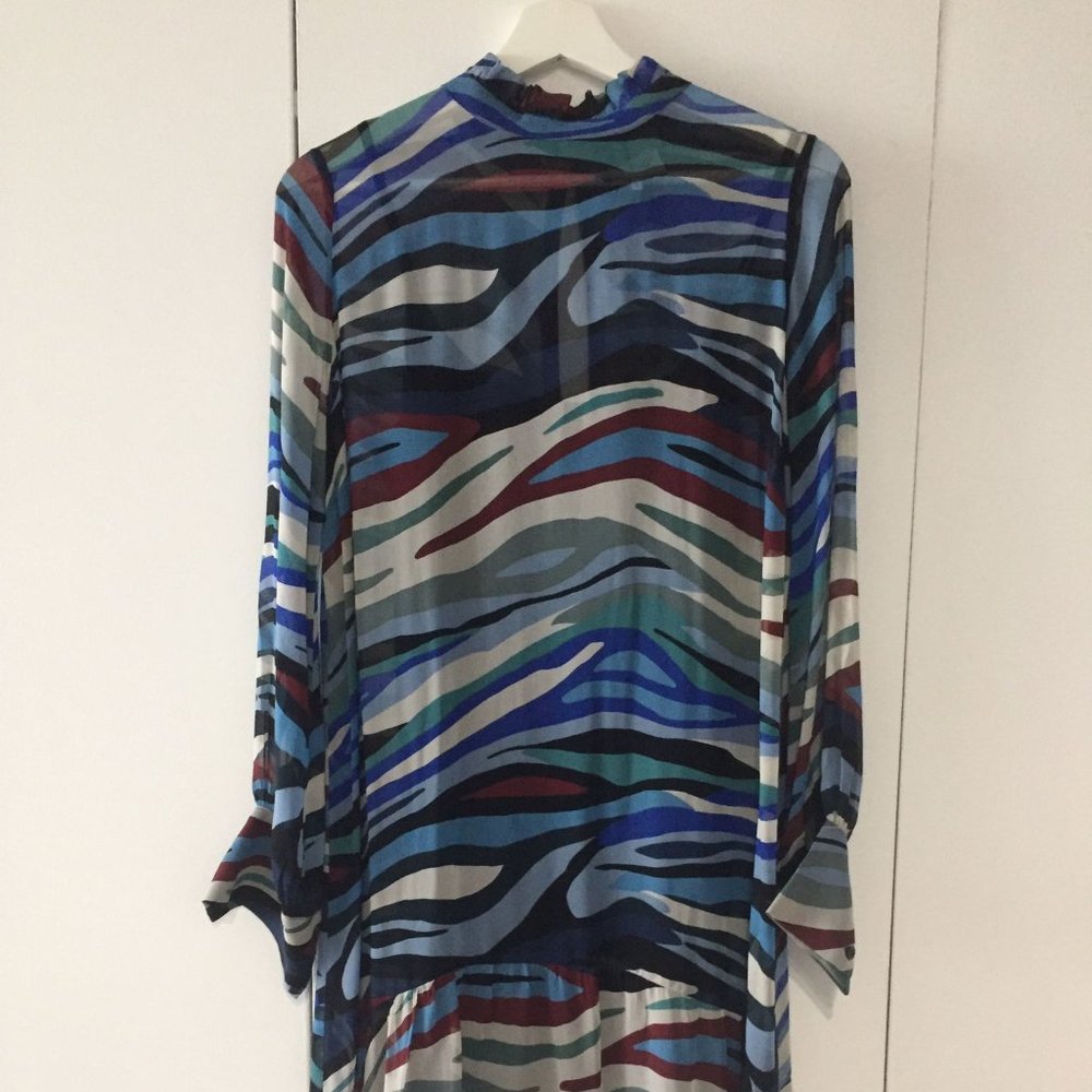 Semi-transparent long sleeve dress